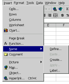 Insert Menu, Name
