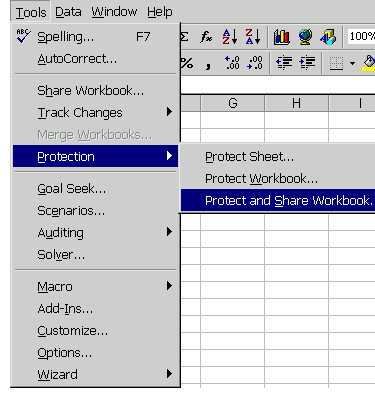 Tools Menu, Protection
